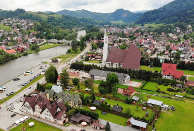 Krościenko nad Dunajcem z lotu ptaka